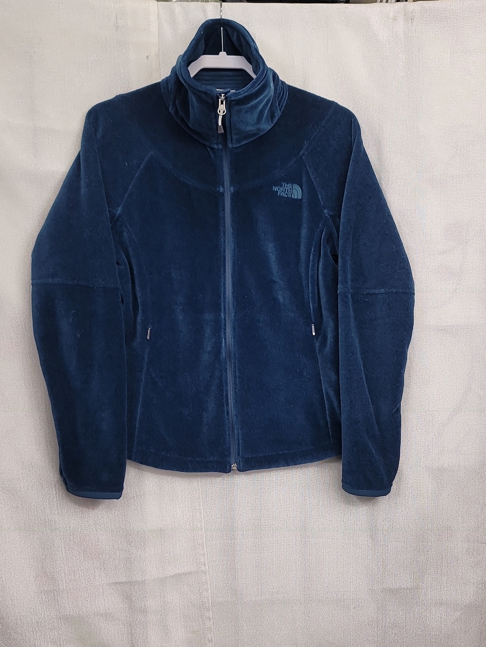The North Face Navy Blue Plush Fleece Full-Zip Jacket Size Medium